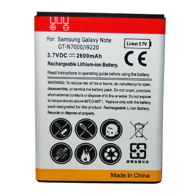 PDA/Mobile Phone Battery for Samsung Galaxy Note GT-N7000/I9220