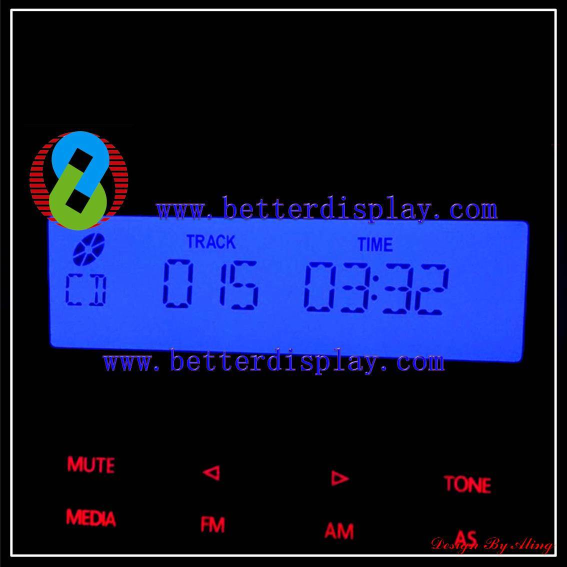 LCD Monitor Blue Backlight Black Character FSTN LCD Display Screen