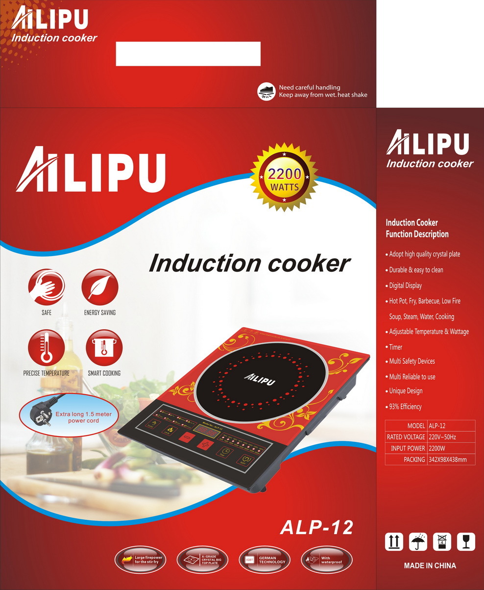 2016 Hot Induction Hop Copper Coil Induction Cooker Electric Stove Alp-12