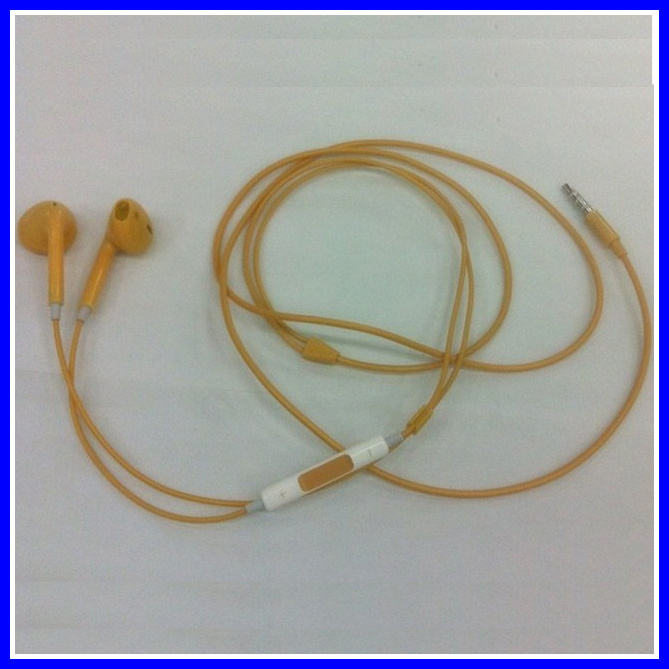 Gold Earphone for iPhone 5/5s with Mic and Volume Control