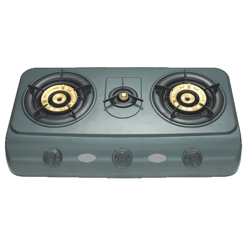 3-Burner Color Painting Table Gas Stove (T-A3009)