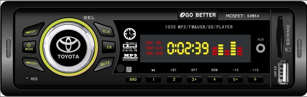 Car MP3 Player With Aux-in (GBT-1035) 