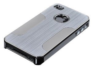 Premium Chrome Aluminum Skin Hard Back Case Cover for Apple iPhone 4 4G 4s Silver