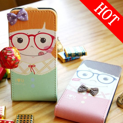 Cute Cartoon Wallet Leather Case for iPhone4 4s