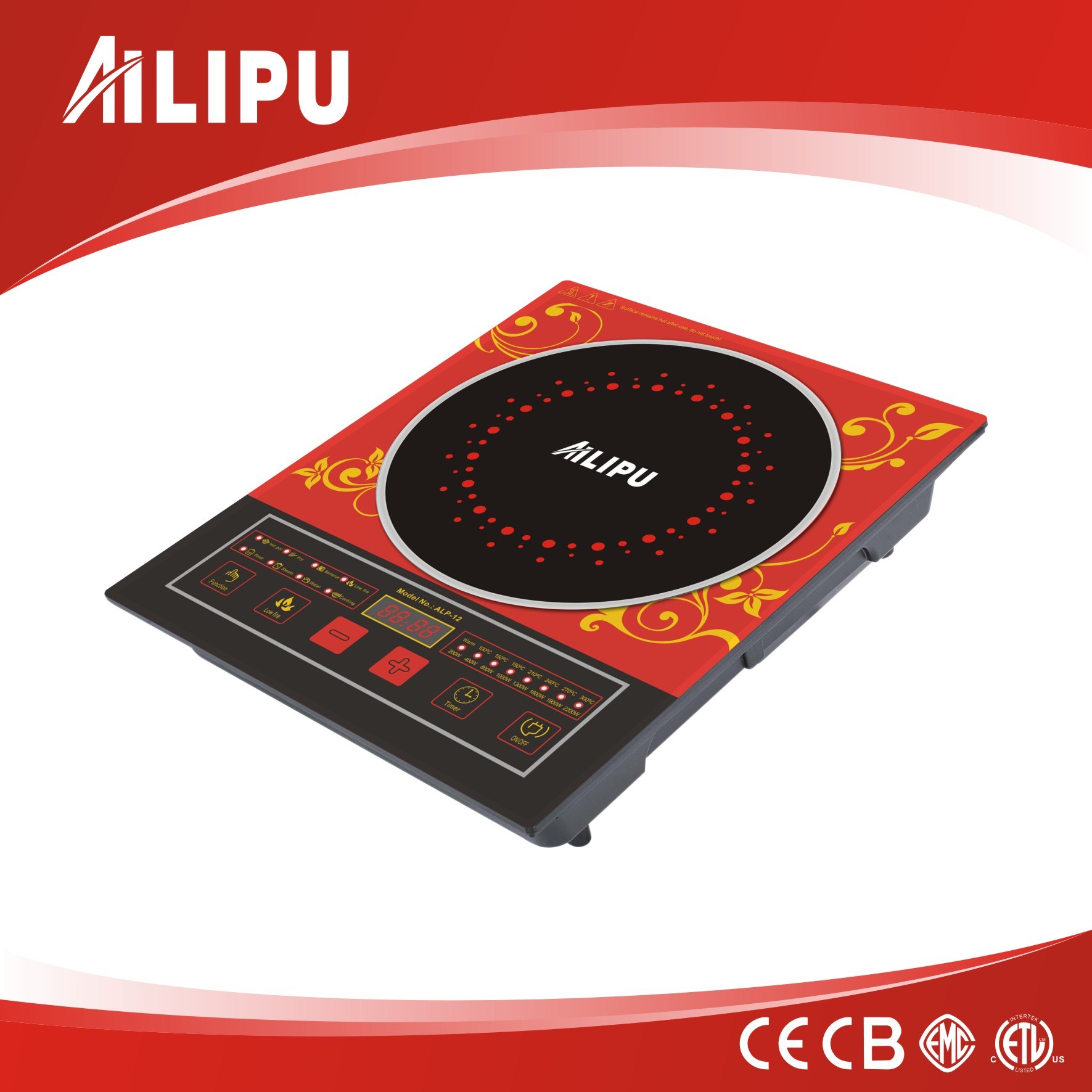Ultra Thin Electric Induction Cooker with Cookware