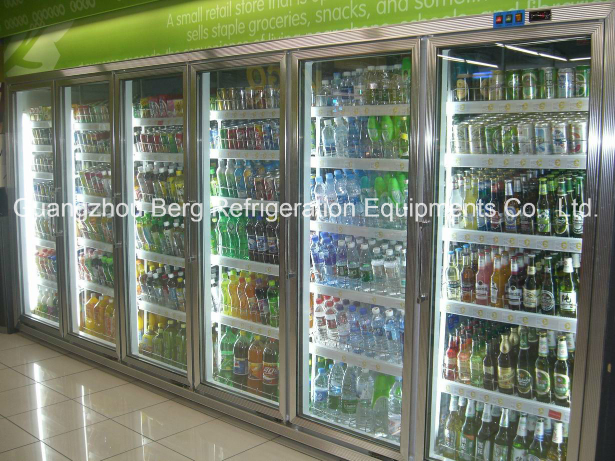 Glass Door Beverage Refrigerator Walk in Display Cooler