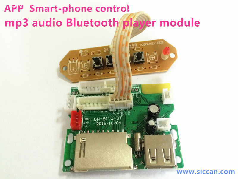 Embedded MP3 Player Bluetooth Module. APP Smart Phone Control