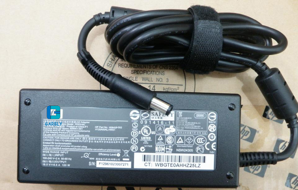 Original Laptop AC Adapter for HP 18.5V 6.5A 120W Pin Inside