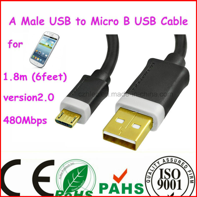 Mobile Phone a Male USB to Micro B USB Cable