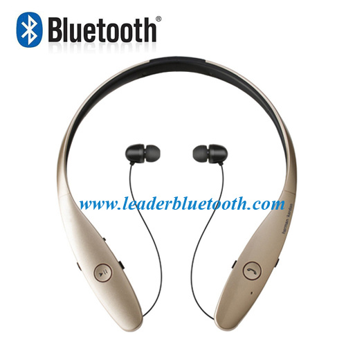 2016 CSR4.0 8635 Chipset Stereo Sound Hbs 900 Neckband Bluetooth Headset with Retractable Earbuds for LG