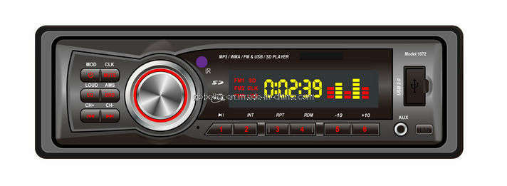 Car MP3 Player with LED Colorful Display (1072)