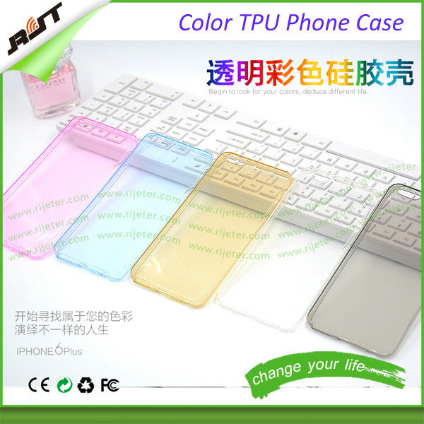 High Transparent Ultra Thin Color TPU Mobile Phone Cover for iPhone 6s (RJT-0216)