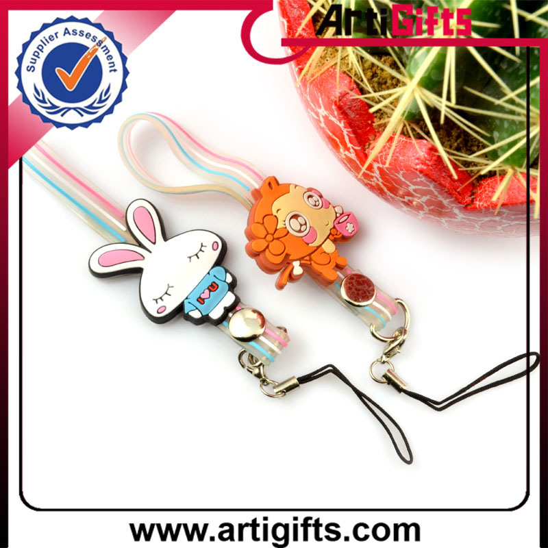 Promotion PVC Tag with Cartoon Design for Mobile Chain