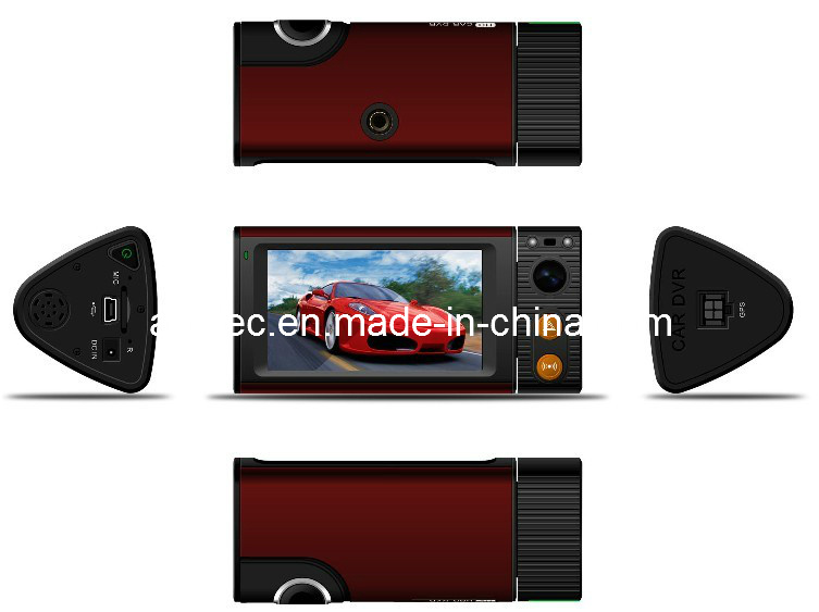 3inch Hottest Functional HD Touch LCD Dual Lens GPS Vehicle Car DVR Recorder Black Box (P7-S1)