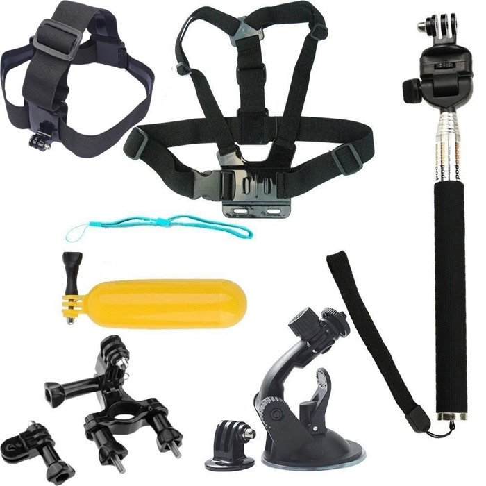 Outdoor Sports 6-in-1 Kit Accessories for Gopro Hero 1 2 3 3+ 4 Camera