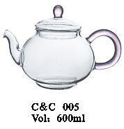 Hand Made Capacity 600ml Chinese Coffee Tea Maker, Single Double Wall Glass Teapots