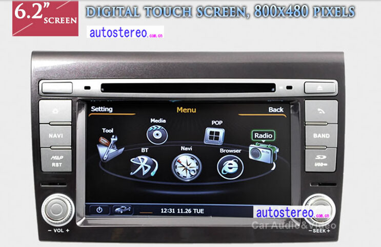 DVD Player for FIAT Bravo Brava GPS Navigation Stereo Headunit Radio Multimedia