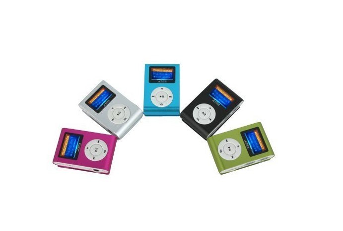 LCD Display Clip-on MP3 Player with TF Card Port
