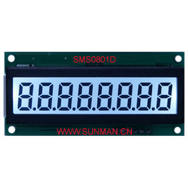 8 Digit Segment LCD-Display (SMS 0801D-0117)