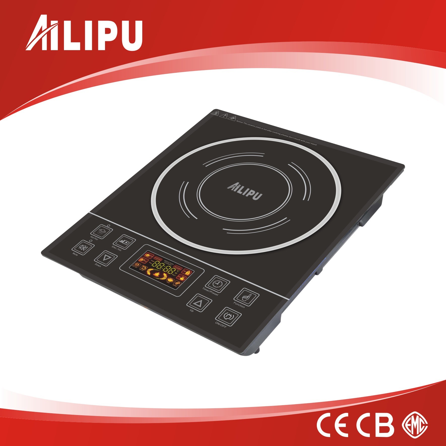 Multi-Functional Small Portable Touch Contorl Electric Induction Cooker with LCD Display