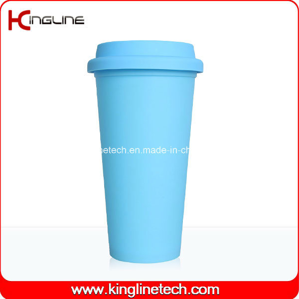 Nice 500ml Silicone Coffee Cup with Sillicone Band and Cover Maker (KL-CP003)