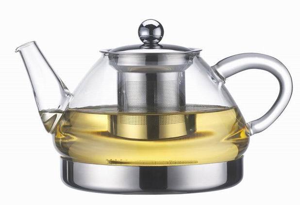 Electromagnetic Glass Tea Pot, Specialize in Working with Induction Cooker