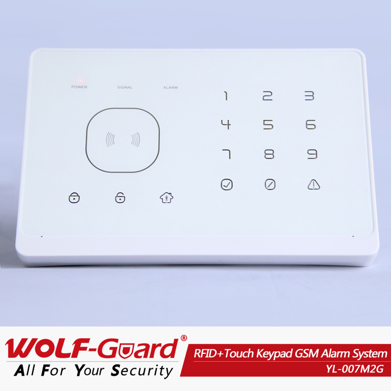GSM SMS Construction Home Security Touch Screen Wireless Alarm System with APP and RFID (YL007M2G)
