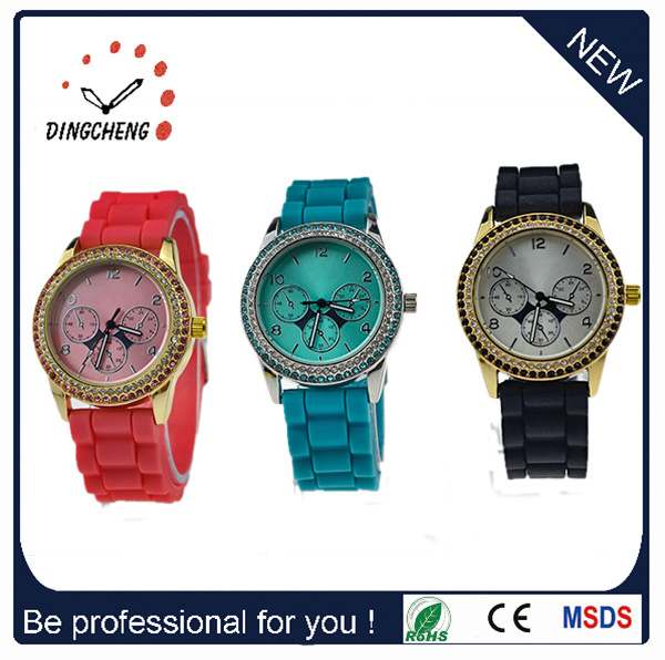 Diamond Ladies Women's Silicone Jelly Watch (DC-348)