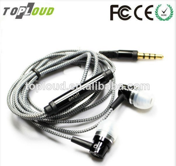 Hot Selling Earphone Clear Sound Earphone with Fibre Cable