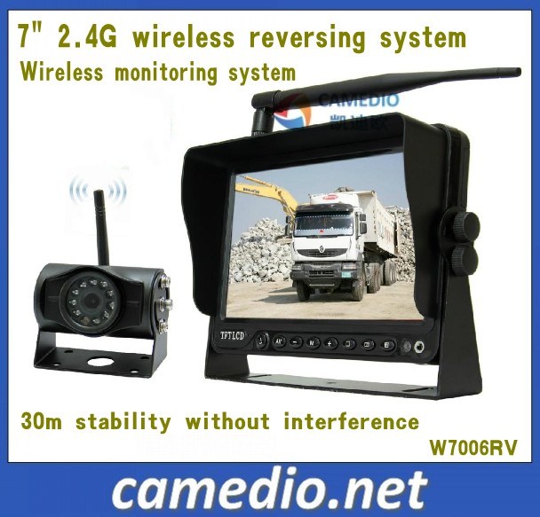 Hot- 7 Inch 2.4GHz Wireless Parking Assist System with Digital Screen
