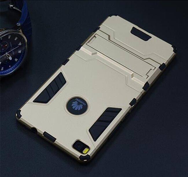 China Wholesale Cell Phone Case Iron Man Armor Case with Stand for Huawei P8 P9 Mate8 Mobile Cover
