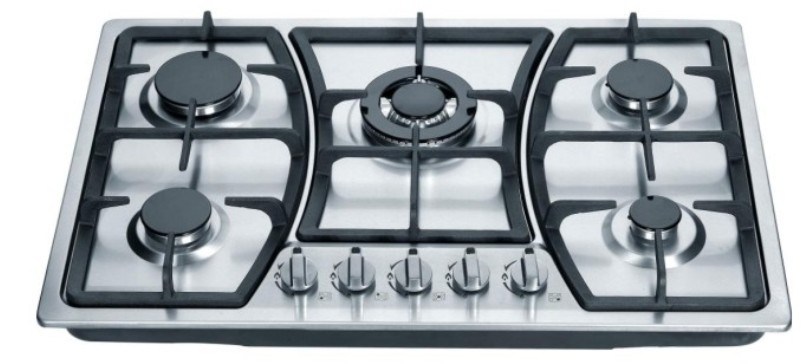 Good Quality Stainless Steel Top 5 Burner Gas Stove for Kitchen Cooktop Built in Gas Stove