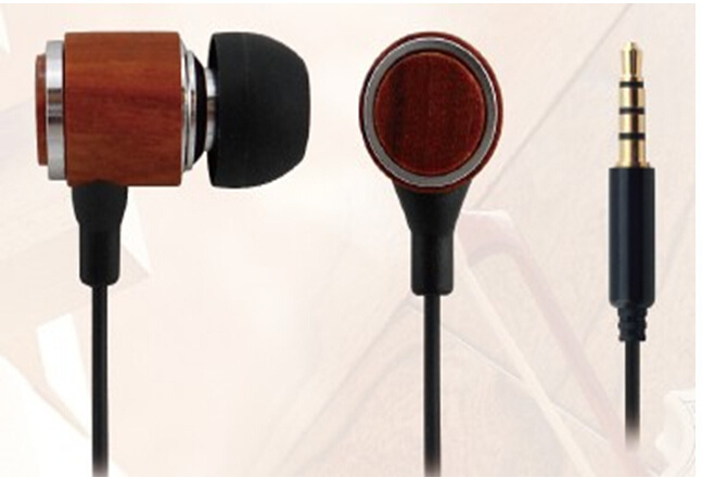 New Design High Quality Headphone Fashion Wooden Earphone