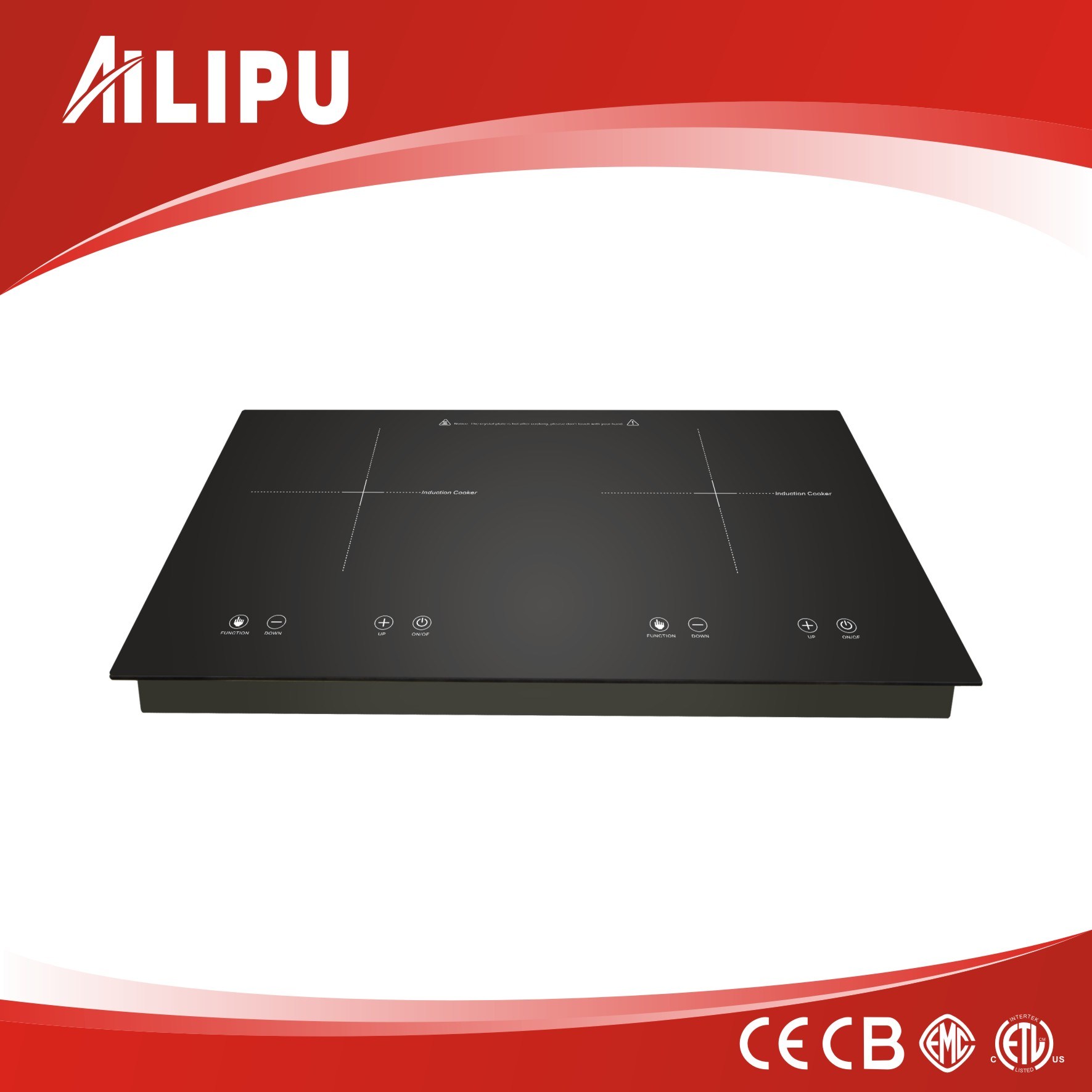Metal Housing Double Plate Induction Cooker