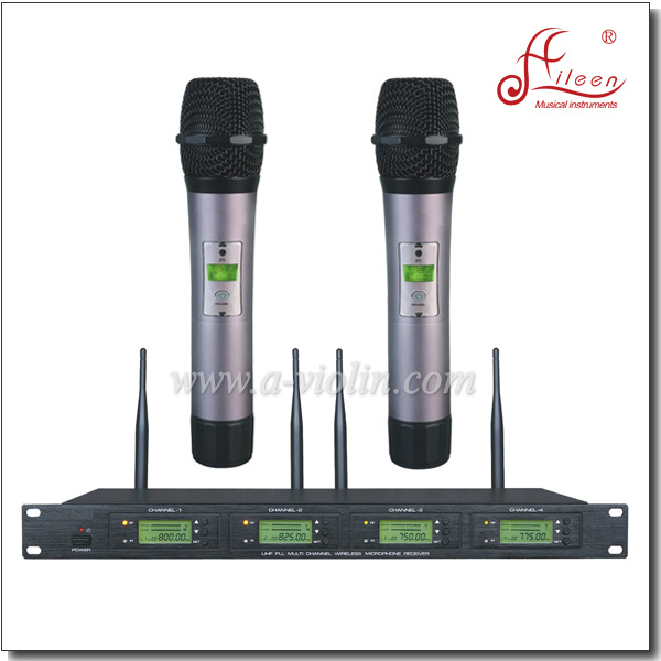 Handheld Four Channel Receiver FM UHF Wireless Microphone (AL-4000UM)