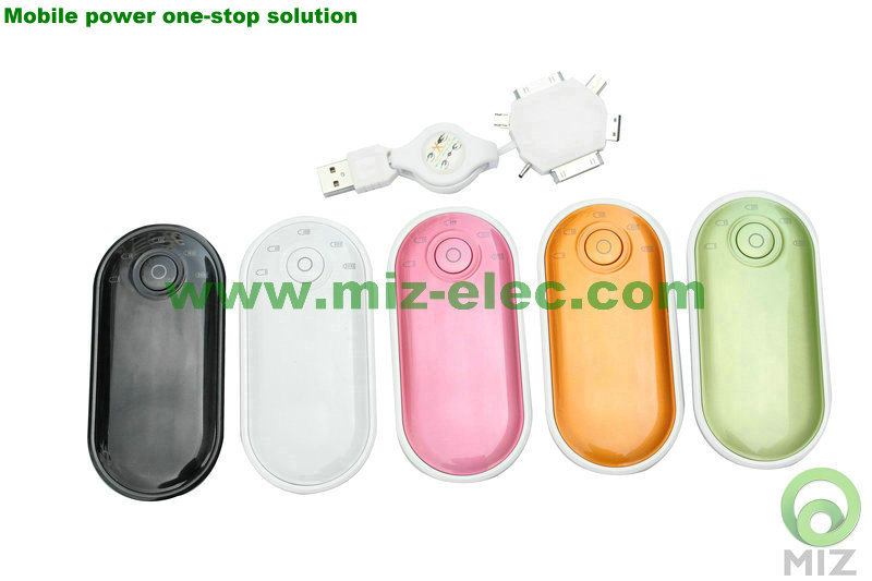 Colorful Mobile Power Bank with LED Torch 4400mAh