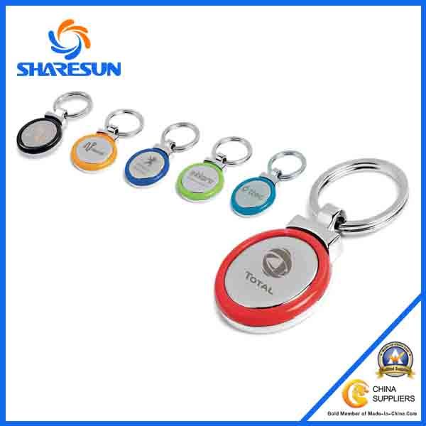 Colourfull Ring Dome Metal Key Chain for Promotion Gift
