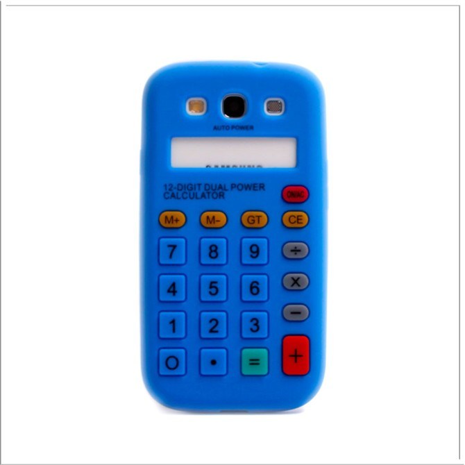 Galaxy S3 3D Case, Silicone Calculator Case for Samsung S3/9300