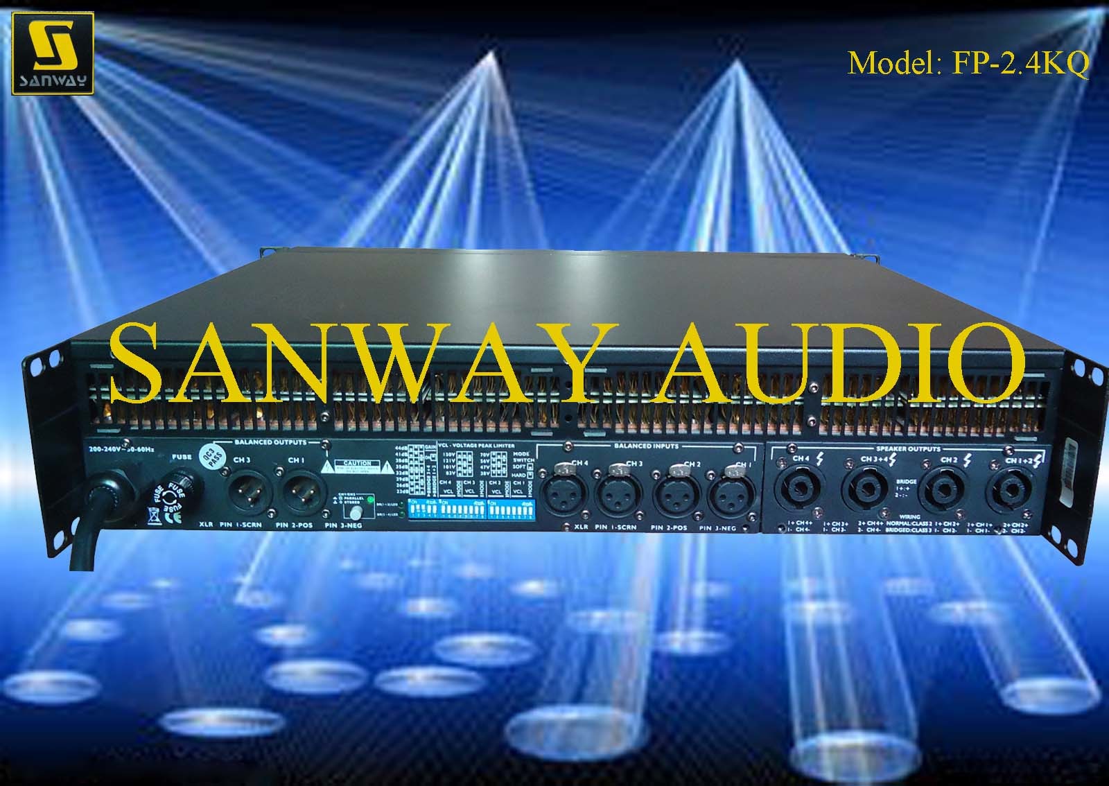 4 Channel High Voltage Power Amplifier (Sanway FP2400Q)