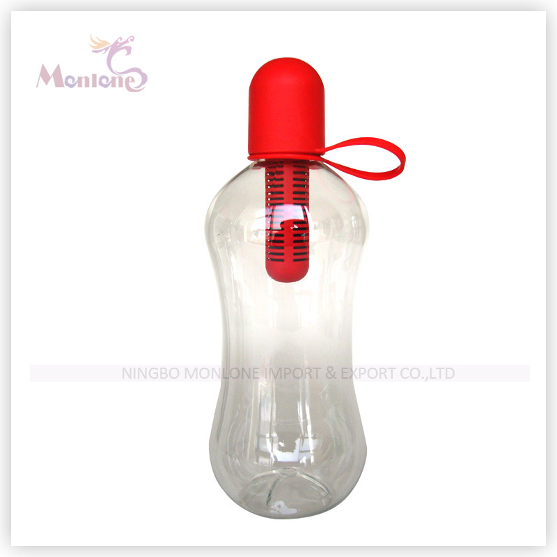 550ml Transparent Water Filter Bottle