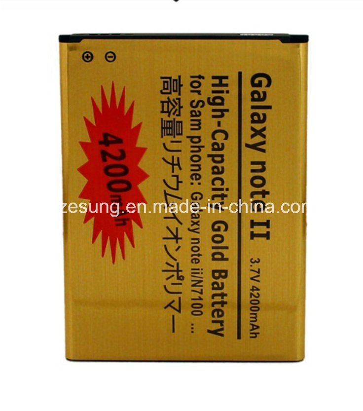 Galaxy Note2 N7100 Battery High Capacity Business Gold Battery Eb595675lu for Samsung Note2 Note 2 N7100 N7102 N7108 4200mAh
