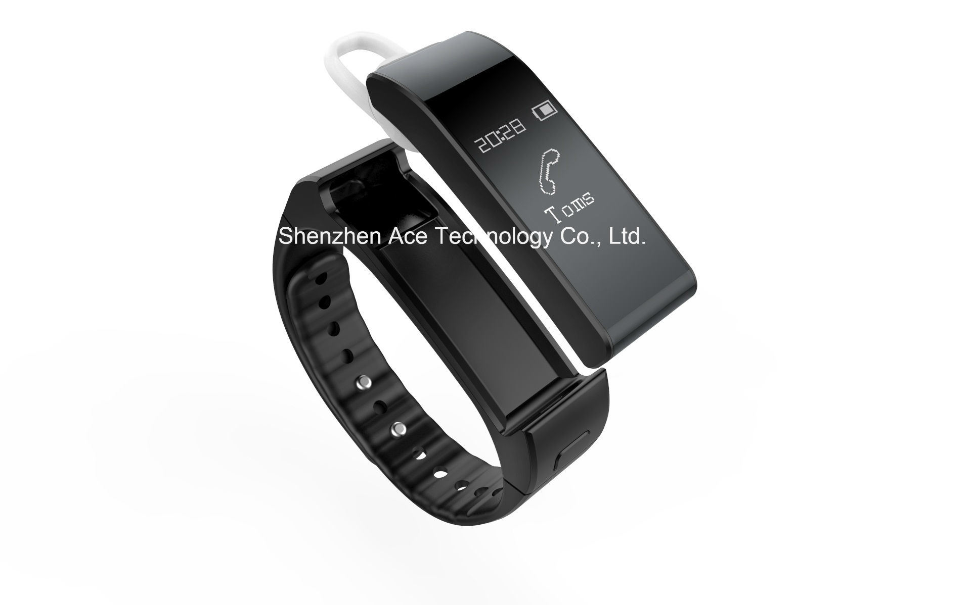 Wearable Smart Talking Bracelet with Earphone Bluetooth Connection