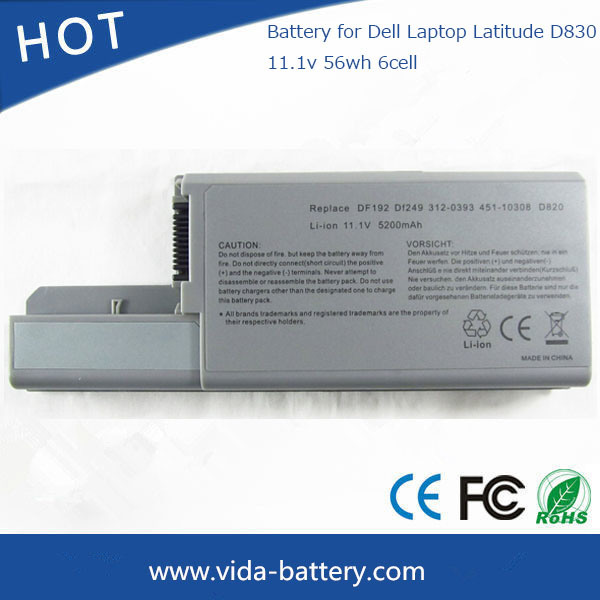 11.1V 56wh 6cell Laptop Battery for DELL Latitude D830