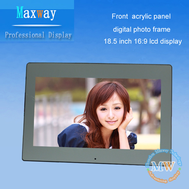 Front Acrylic Panel 2014 New 18.5 Inch Digital Photo Frame (MW-1852DPF)