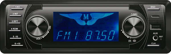 Deckless 1 DIN LCD Display Car Stereo Radio Bluetooth MP3 USB Player 3300A