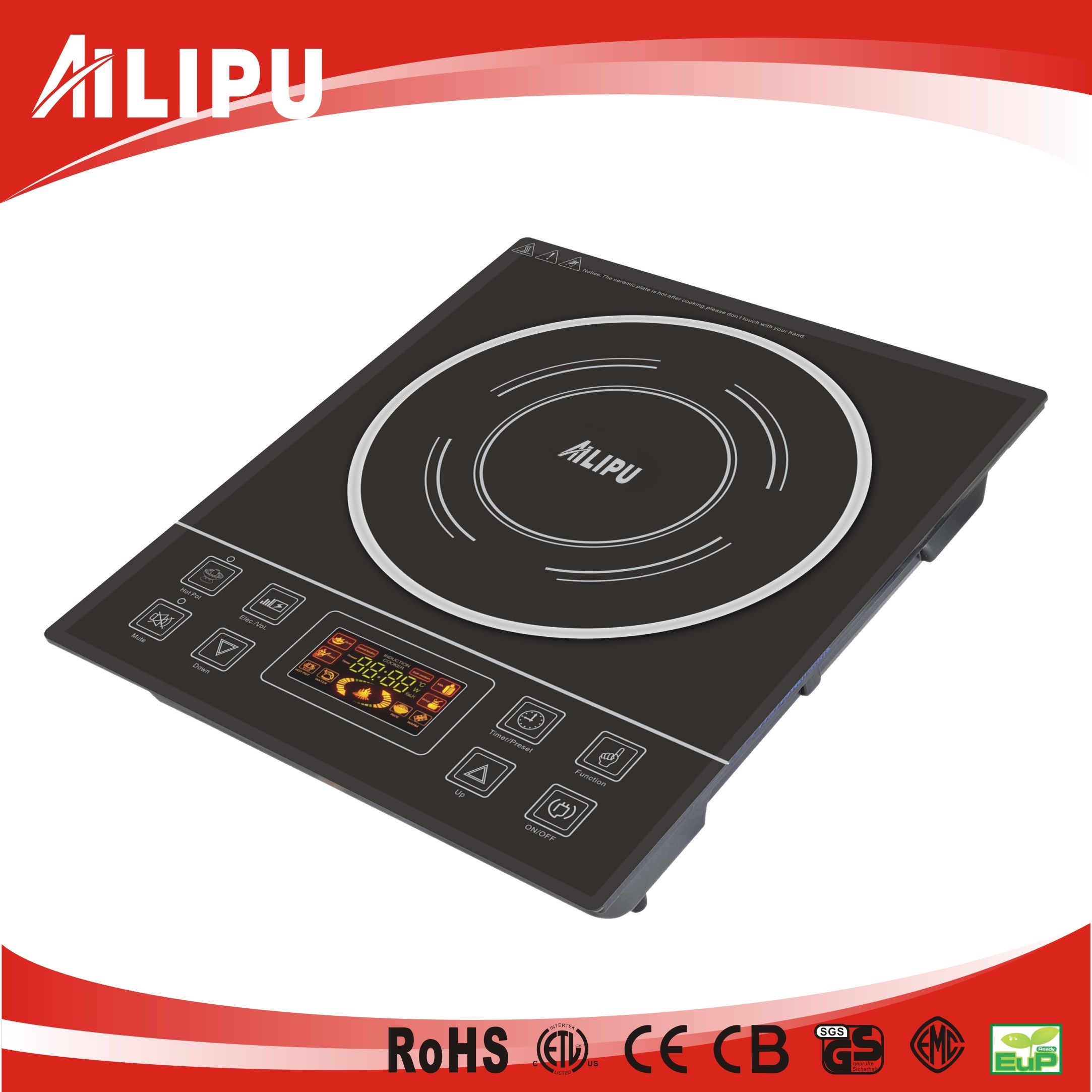 Colorful LCD Single Induction Cooker for Asia Market