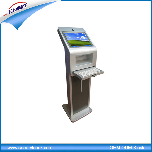 Free Standing Touch Screen with Keyboards Visitor Management Kiosk