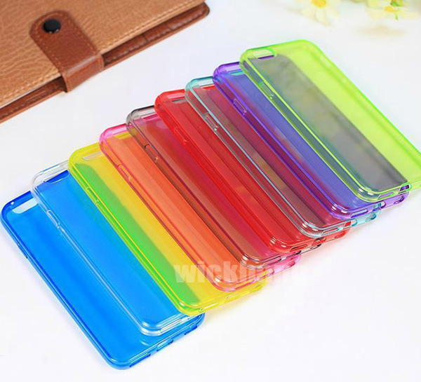 TPU Matte Clear Soft Jelly Phone Skin Cover for iPhone 6 / iPhone 6 Plus