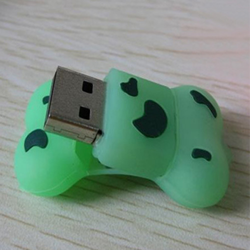 Full Memory PVC Material Bone Shape USB Flash Drive