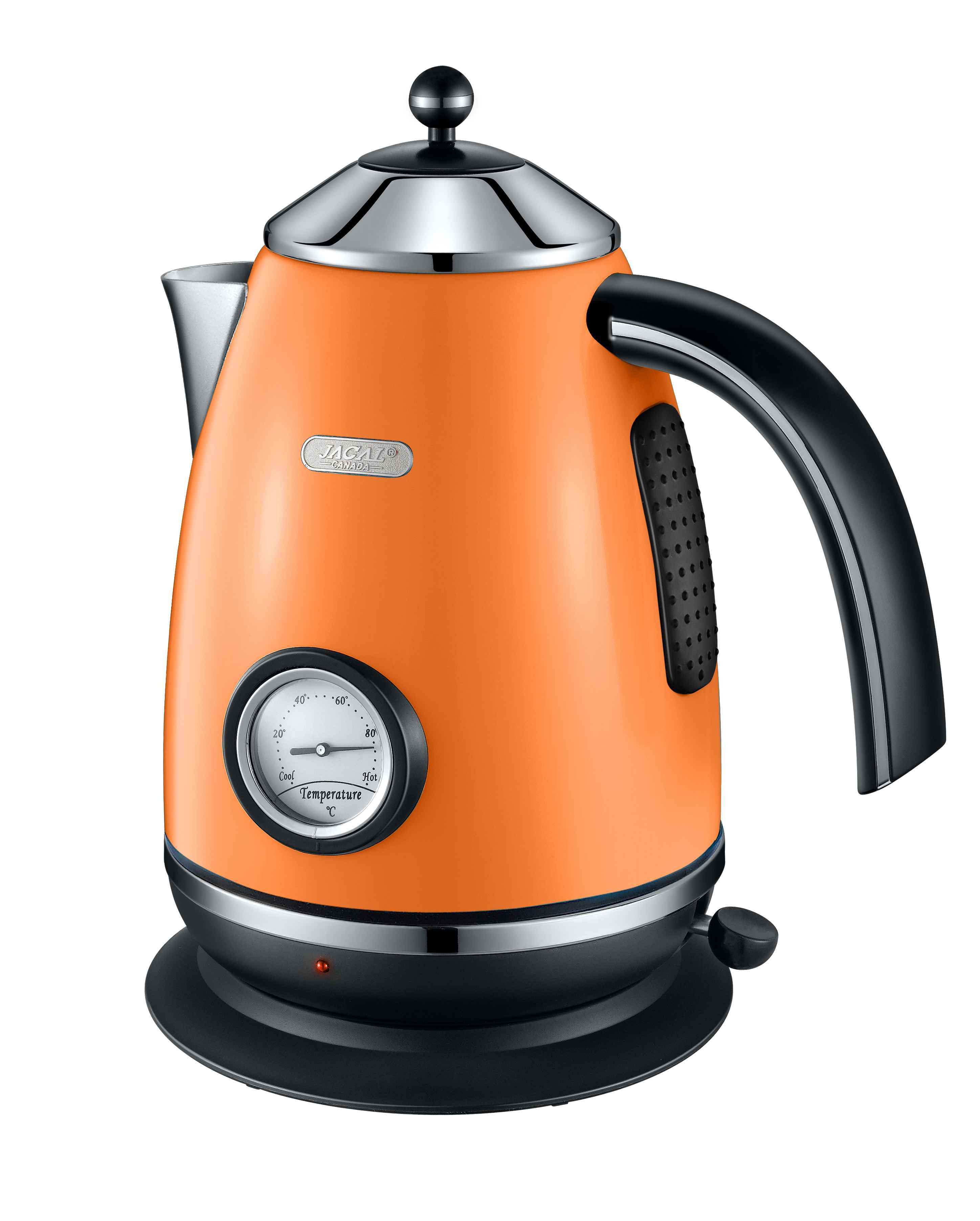1.7L Cordless Stainless Steel Electric Kettle (pyramid shape with thermometer) [E1a]